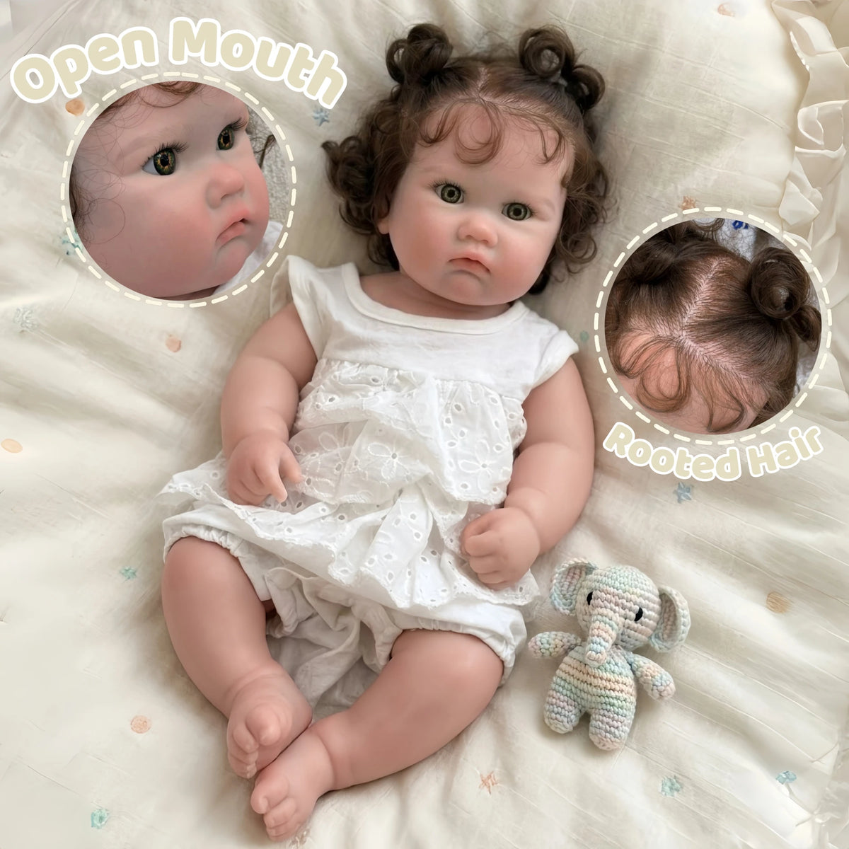 Charlotte 18-inch soft silicone reborn girl doll - product view 1