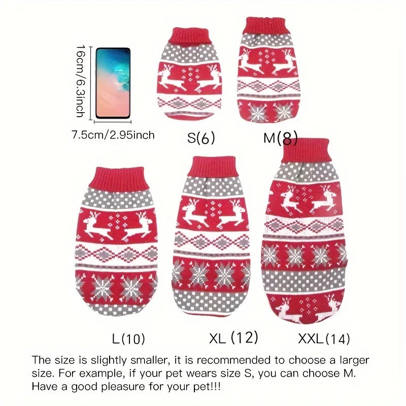 Knit Christmas Sweater for Dogs and Cats, view 2