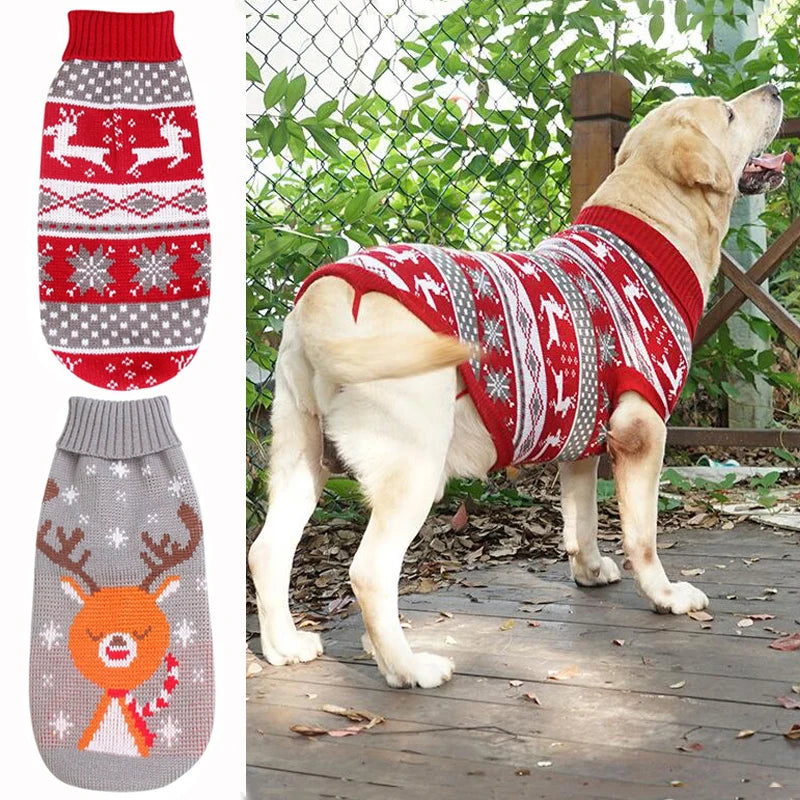 Reindeer Christmas Dog Sweater, view 5