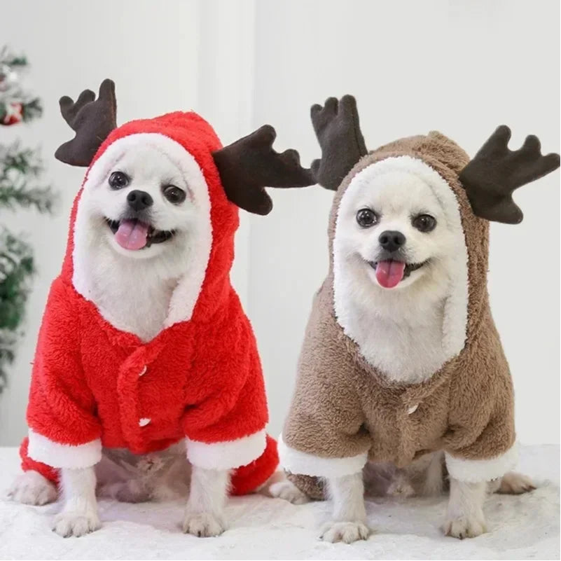 Warm Christmas Outfit for Small Dogs, view 3
