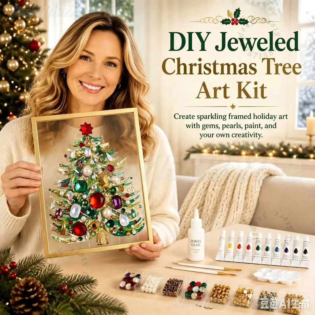 Jeweled Christmas Tree Art Kit