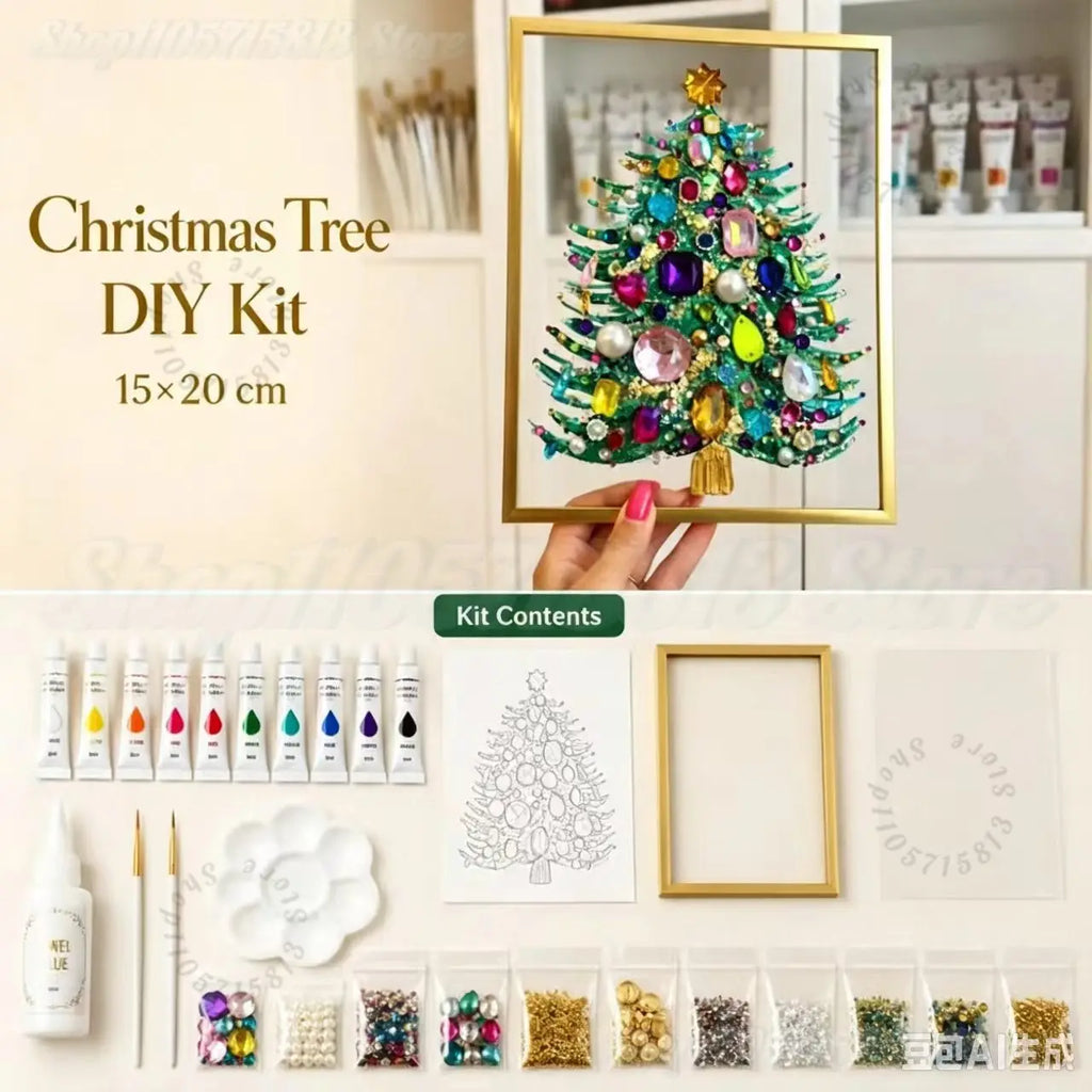 Jeweled Christmas Tree Art Kit, view 2