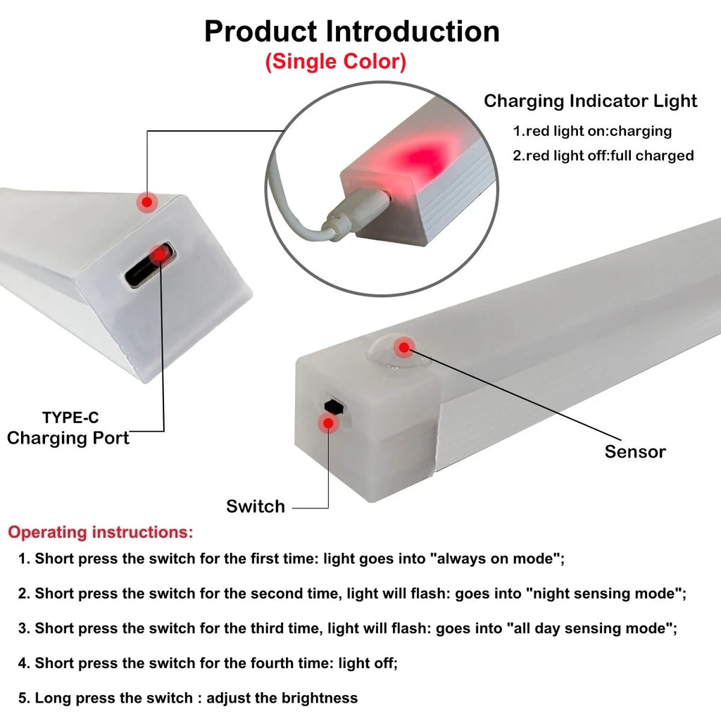AITHEA Motion Sensor Light Bar, USB Rechargeable, view 7