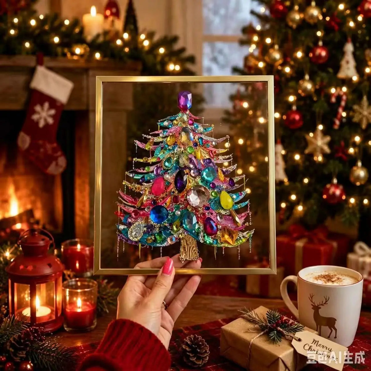 Jeweled Christmas Tree Art Kit, view 15